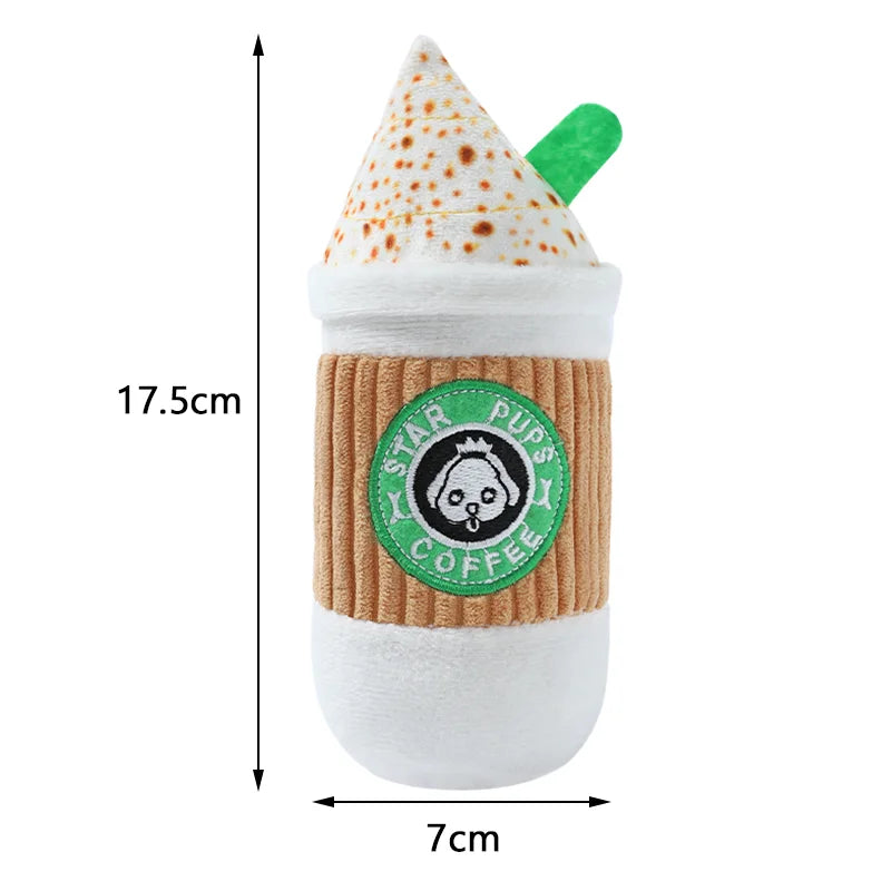 Irresistible Plush Pizza & Doughnut Dog Chew Toys