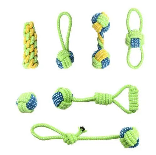 Interactive Cotton Rope Dog Toys - Fun & Dental Care