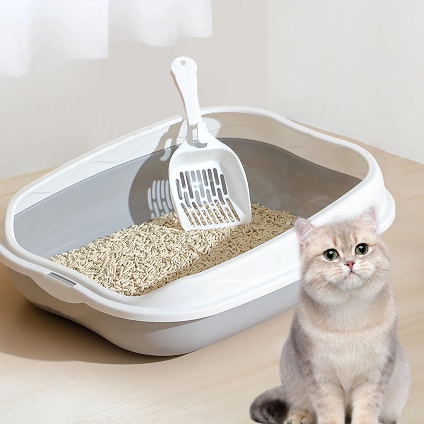 Spatter-Proof Cat Litter Box - Ultimate Cleanliness