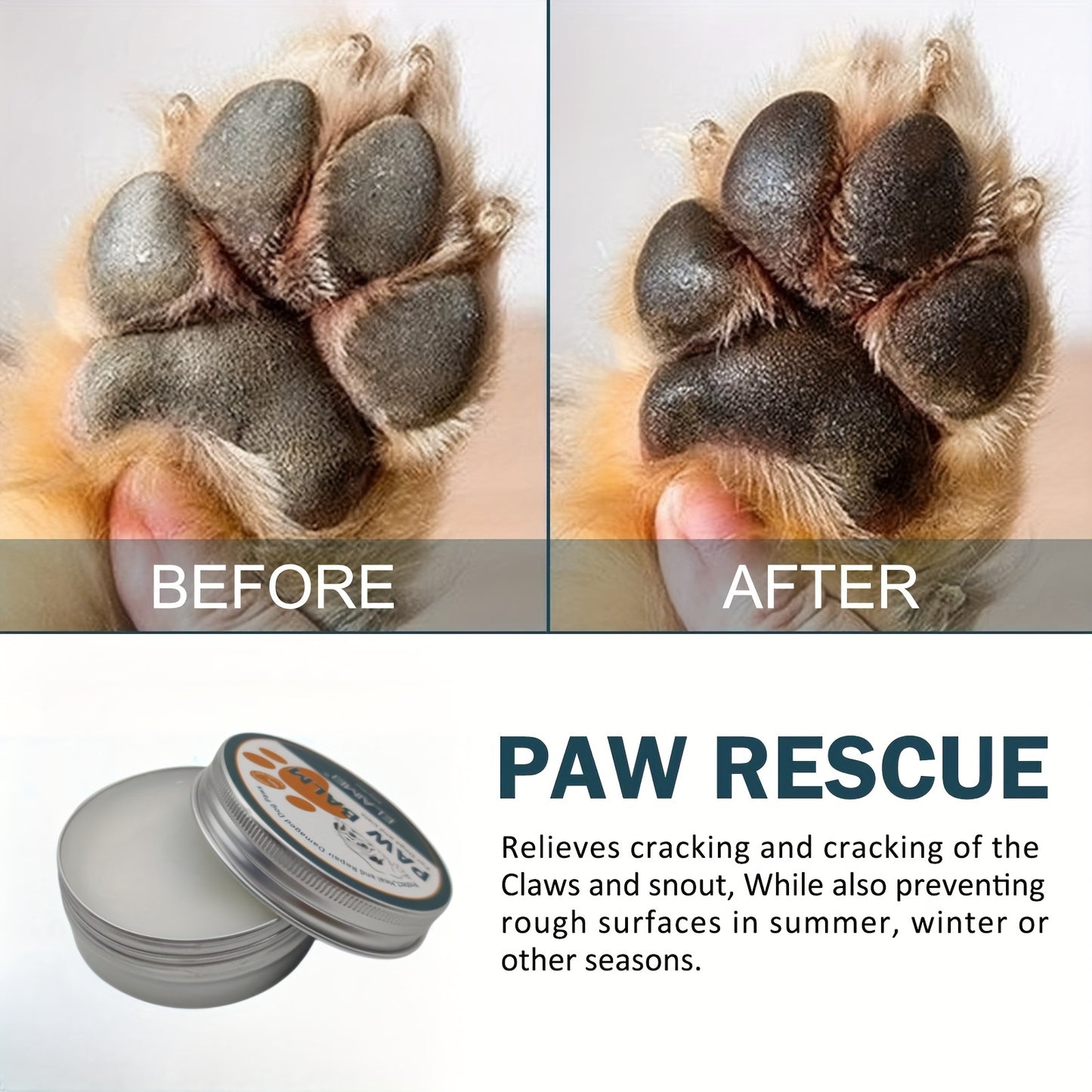 60g ELAIM Paw Balm for Dogs & Cats - Protects, Heals & Moisturizes Paws and Noses, Natural Ingredients like Aloe Vera & Coconut Oil, Ideal for Cracked Pads & Hot Pavement, Dog Paw Balm