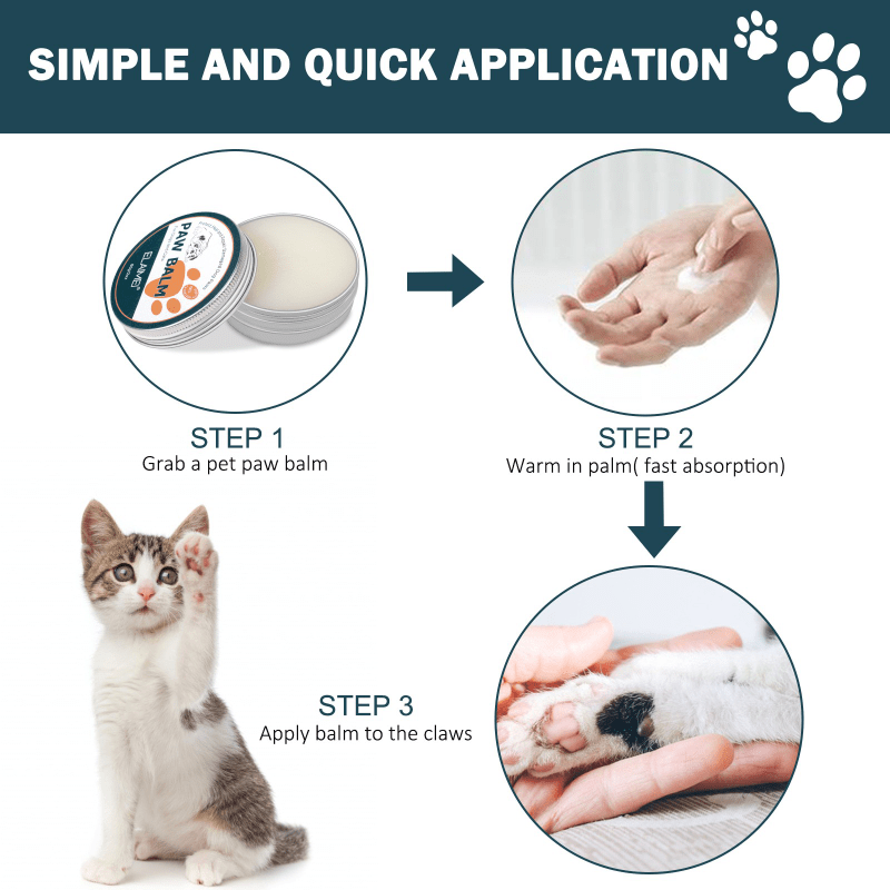 60g ELAIM Paw Balm for Dogs & Cats - Protects, Heals & Moisturizes Paws and Noses, Natural Ingredients like Aloe Vera & Coconut Oil, Ideal for Cracked Pads & Hot Pavement, Dog Paw Balm