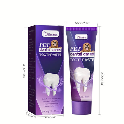 Pet Toothpaste - Dental Hygiene Kit For Cleaning Mouth, Odor, Tartar & Gum Care