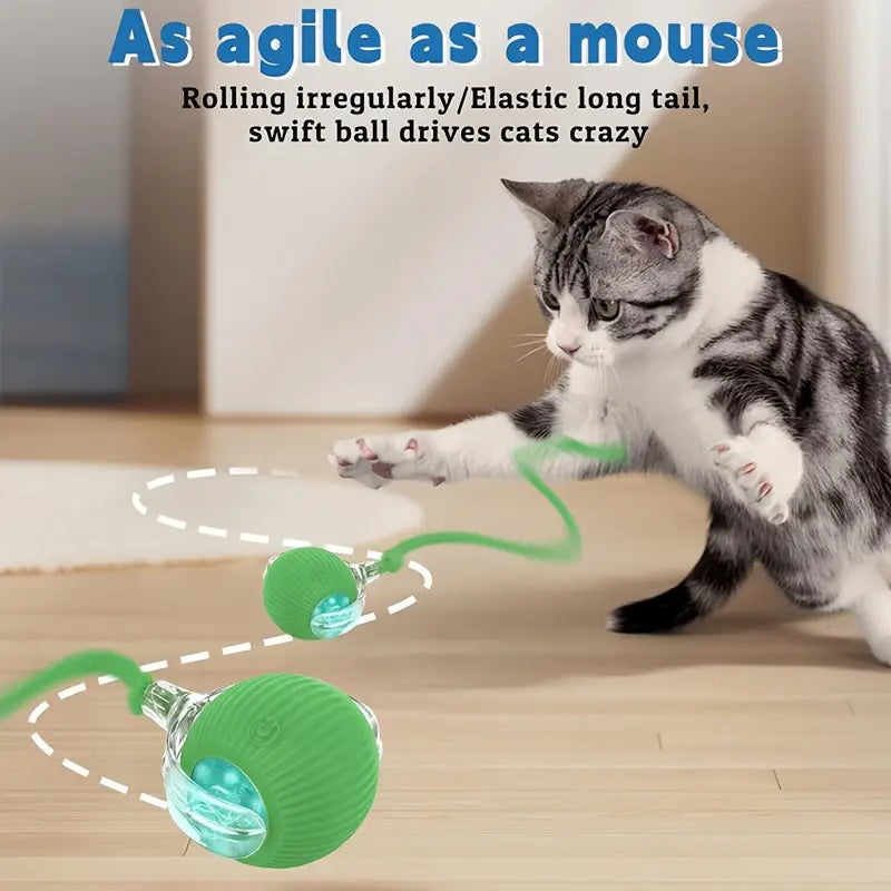 Smart Interactive Cat Ball Toy - Rechargeable & Fun