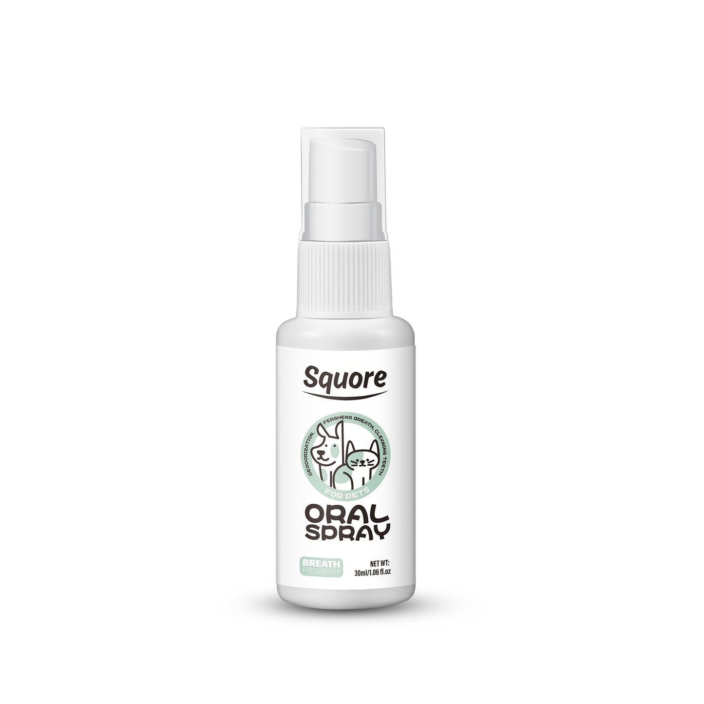 Spray oral para animais de estimação de 30 ml para cães e gatos - Refresca o hálito, limpa entre os dentes, fórmula baseada em plantas para remover odores, cuidados dentários para animais de estimação, refresca o hálito, cuidados dentários | Spray refrescante | Fórmula baseada em plantas