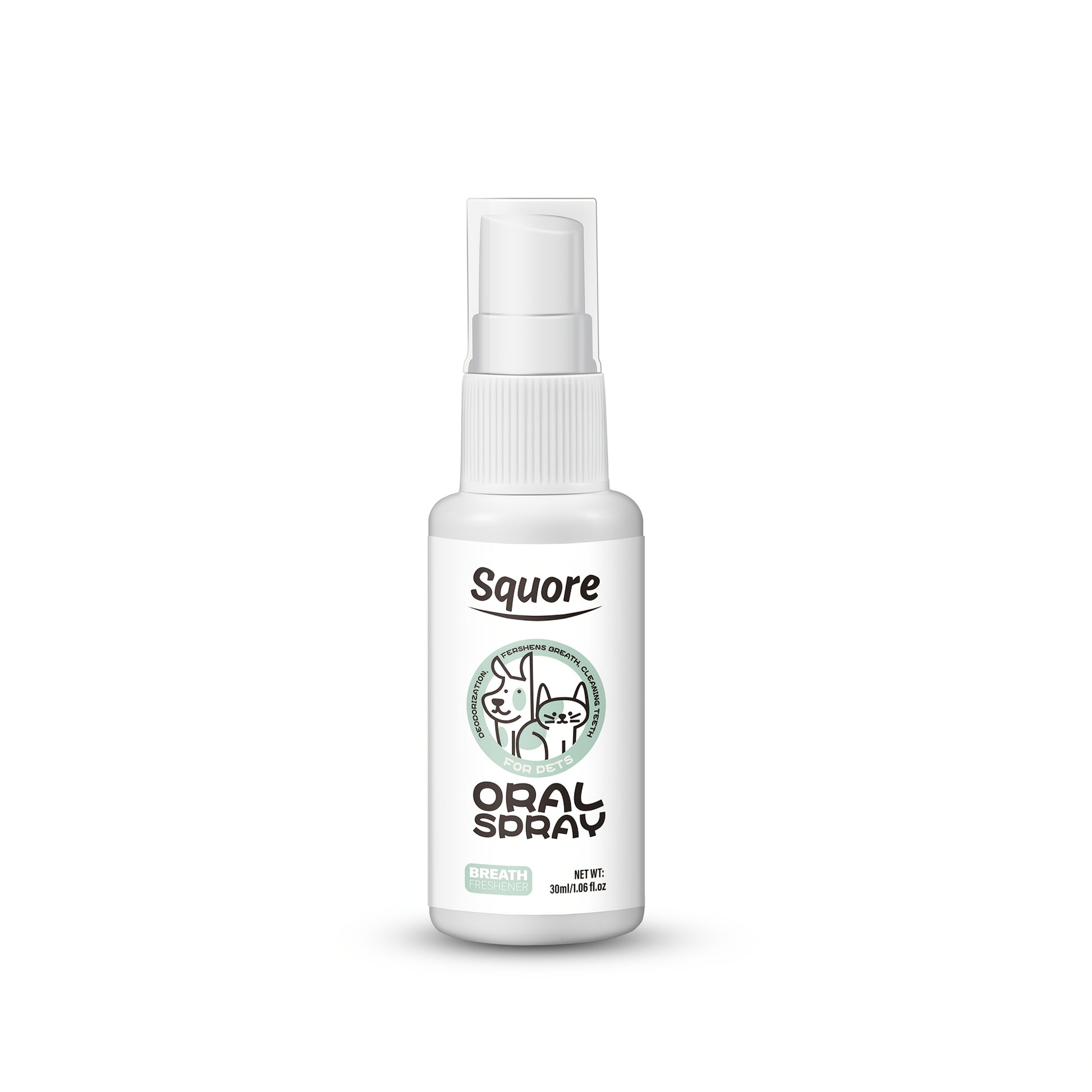 Spray oral para animais de estimação de 30 ml para cães e gatos - Refresca o hálito, limpa entre os dentes, fórmula baseada em plantas para remover odores, cuidados dentários para animais de estimação, refresca o hálito, cuidados dentários | Spray refrescante | Fórmula baseada em plantas