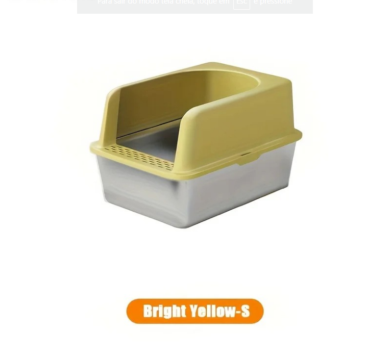 XL Stainless Steel Cat Litter Box with High Sides