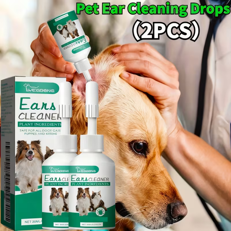 Pet Ear Cleaning Solution for Cats & Dogs - 2 Pack