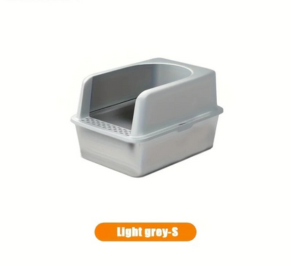 XL Stainless Steel Cat Litter Box with High Sides