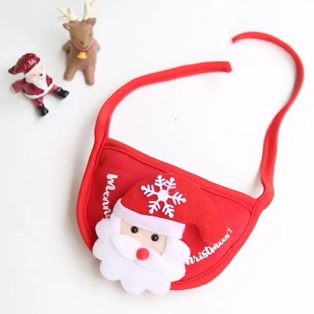 Festive Pet Christmas Hat & Saliva Towel Set