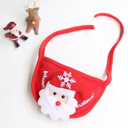 Festive Pet Christmas Hat & Saliva Towel Set