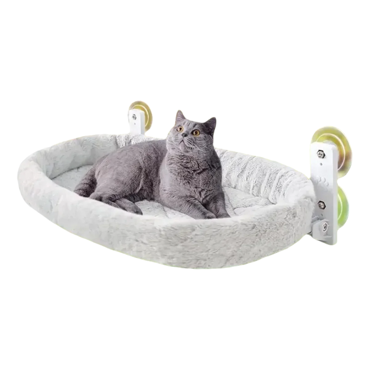 Foldable Cordless Cat Window Hammock Bed with Reversible Cover