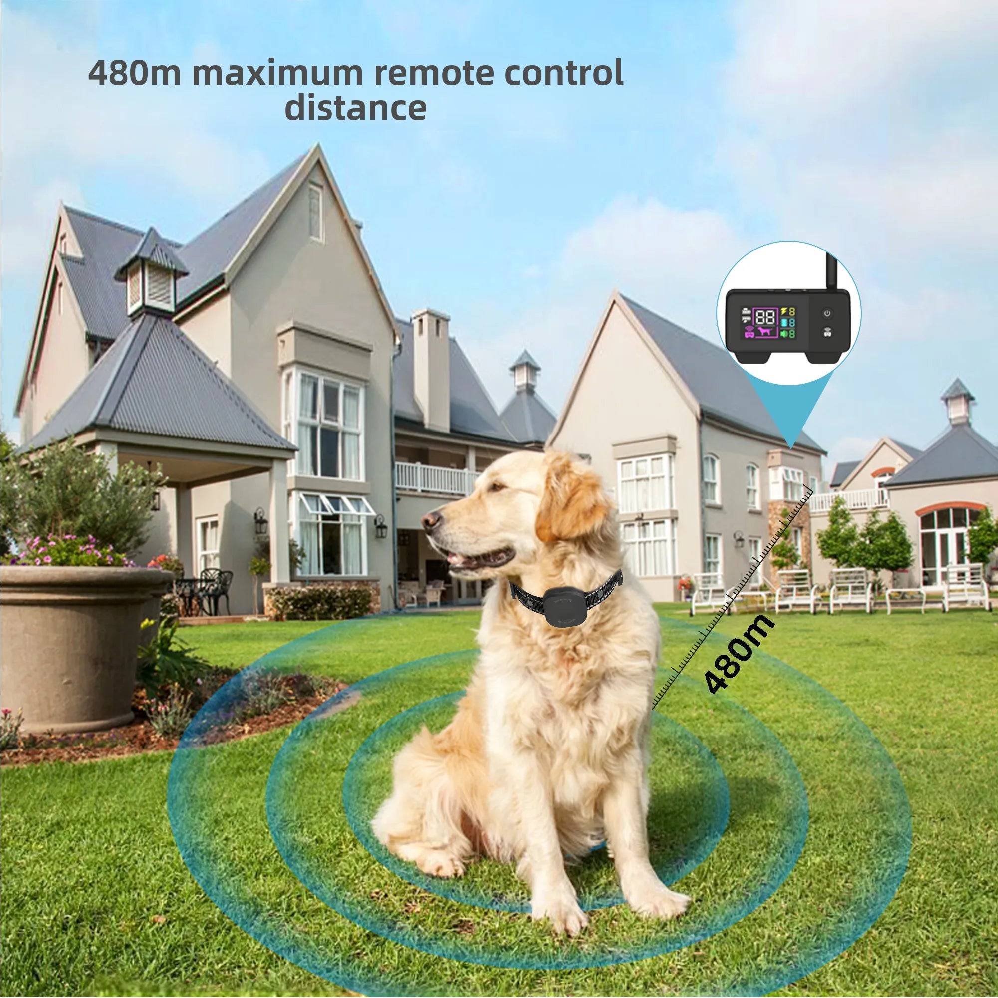Ultimate 480m Wireless Dog Fence - Waterproof & Rechargeable