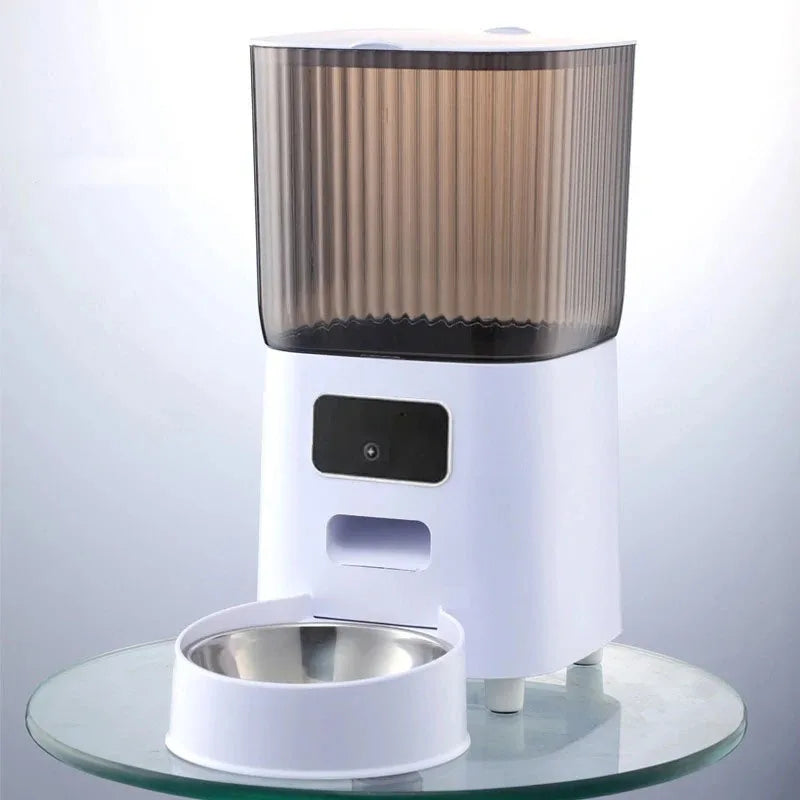 Smart Automatic Cat Feeder with Camera & Double Bowls