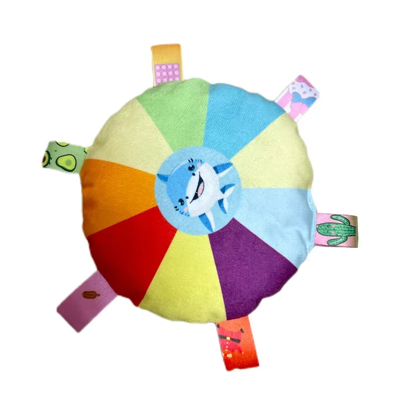 Vibrant Plush Flying Saucer Dog Toy with Bell