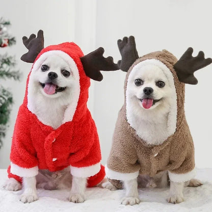 Festive Christmas Dog Clothes - Cozy Winter Hoodies
