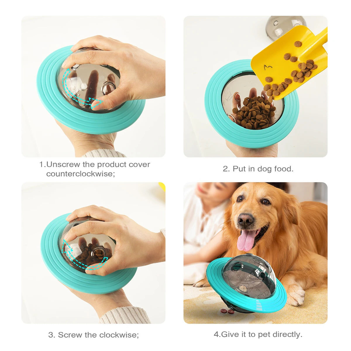 Interactive Dog Treat Dispensing IQ Toy Ball