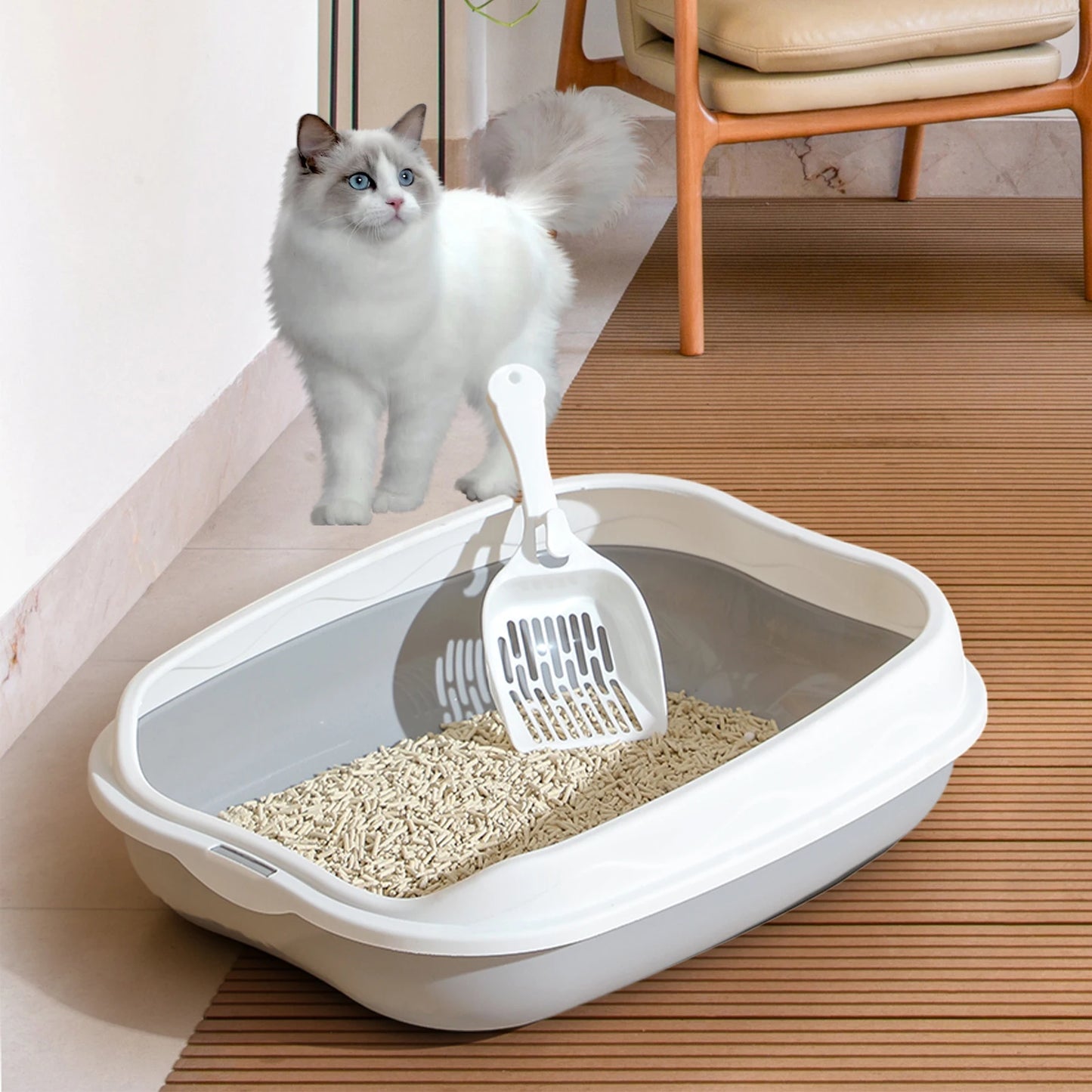 Spatter-Proof Cat Litter Box - Ultimate Cleanliness