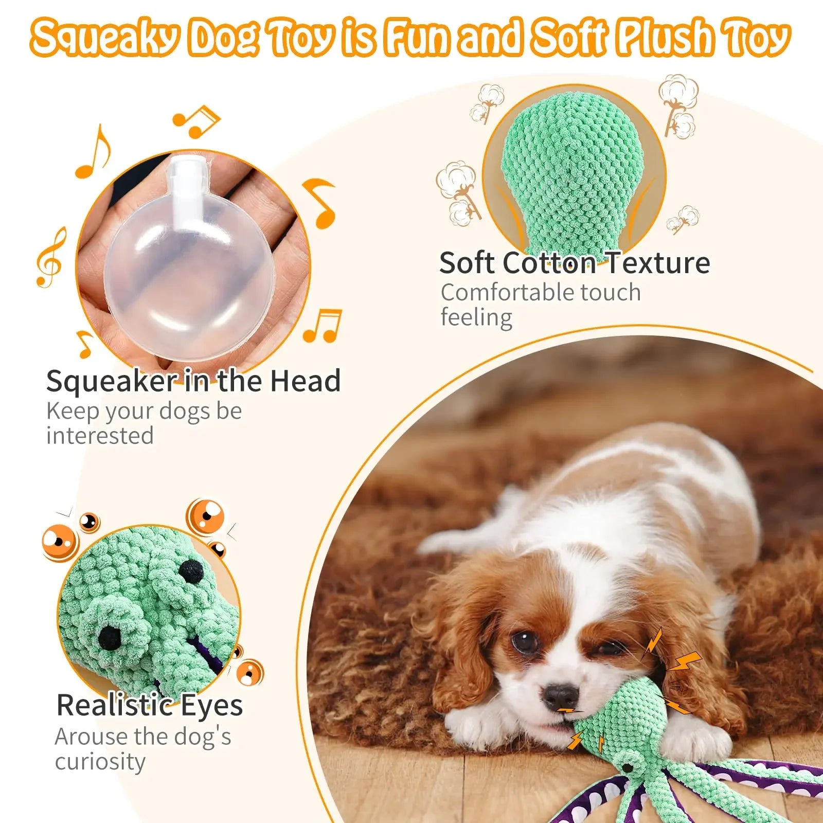 Interactive Octopus Plush Chew Toy for Dogs