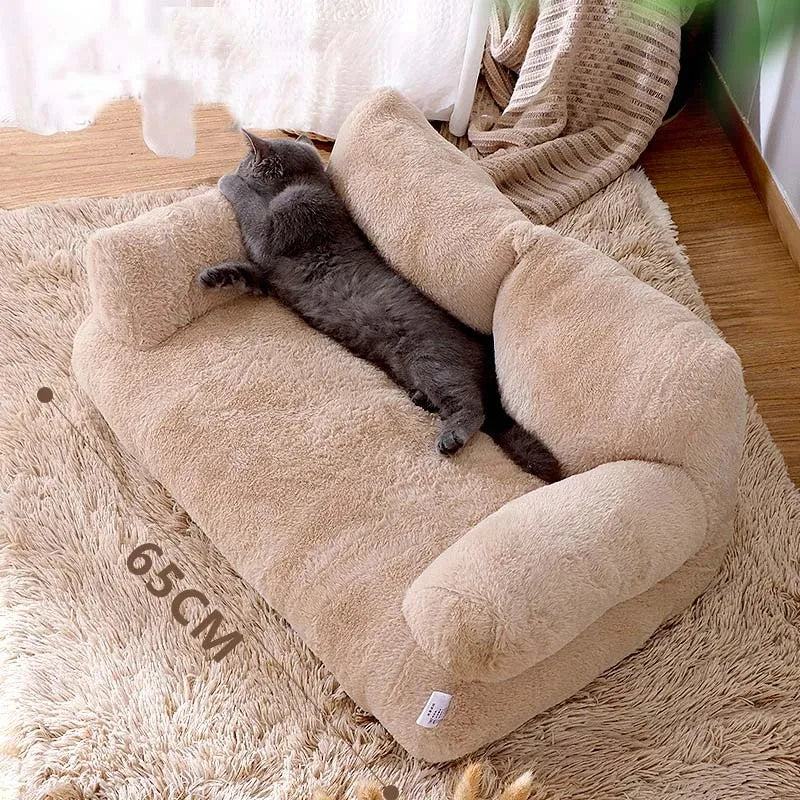 Cozy Plush Cat Sofa Bed - Warmth & Comfort