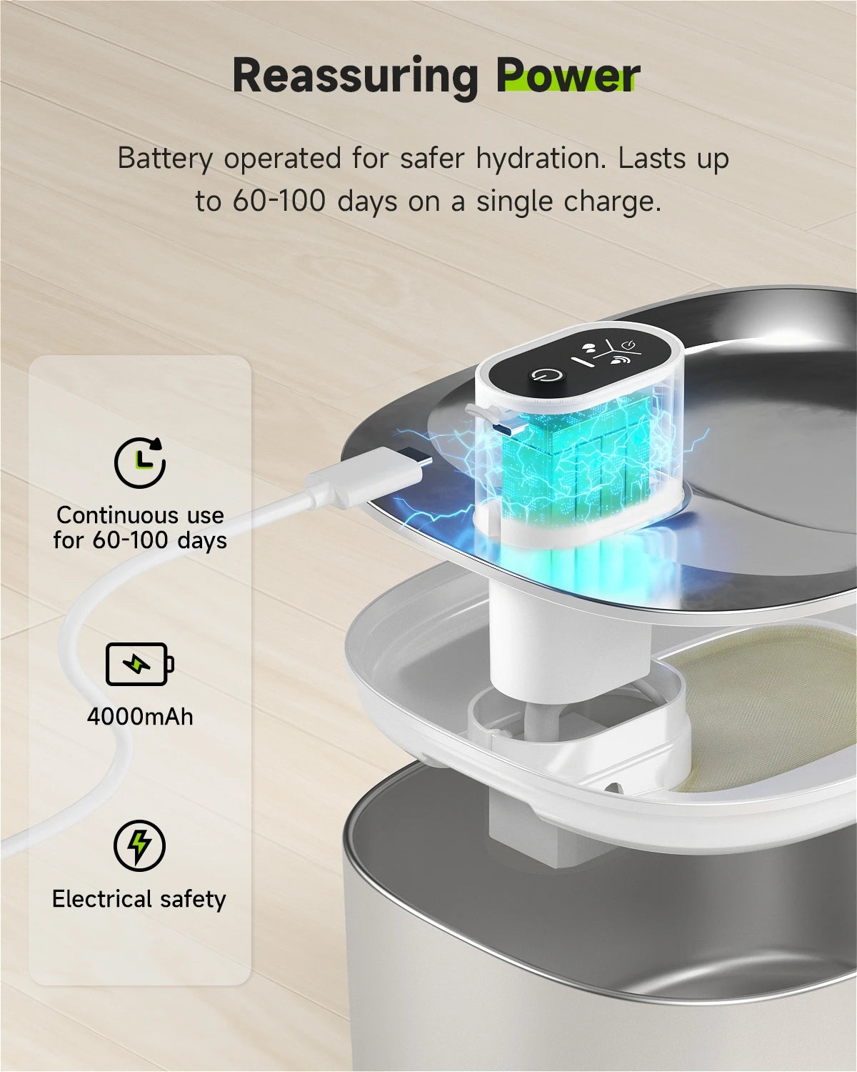 Wireless 4L Cat Water Fountain