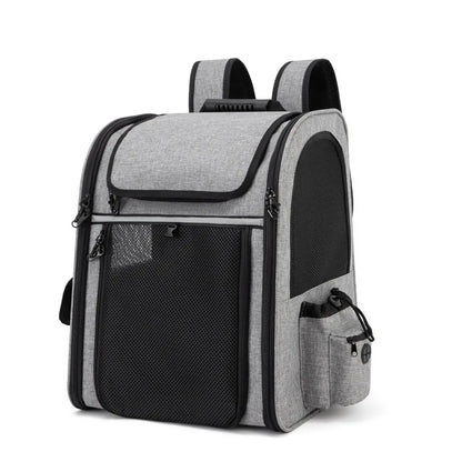 Pet Backpack Portable Breathable Outdoor Foldable Expandable Cat & Dog Backpack Large Capacity Oxford Cloth Cat Carrying Bag