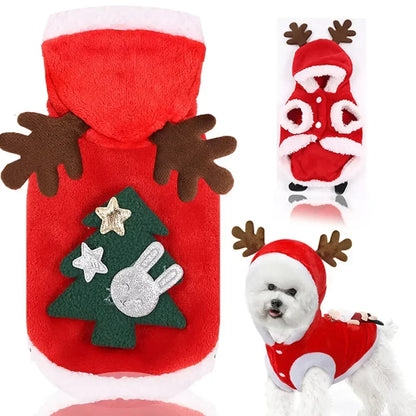 Festive Christmas Dog Clothes - Cozy Winter Hoodies