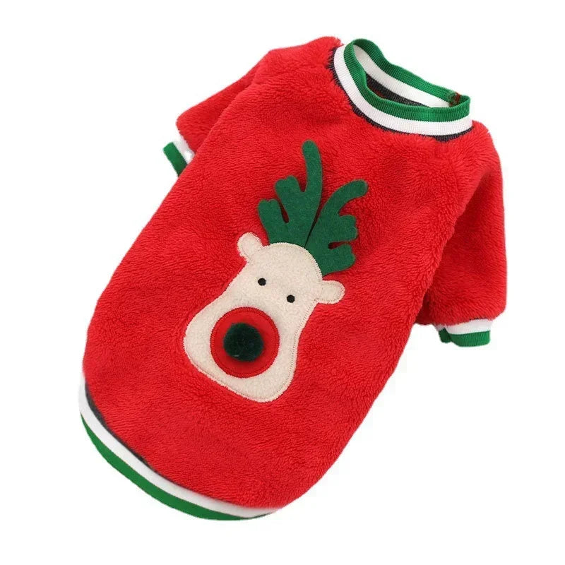 Festive Christmas Dog Clothes - Cozy Winter Hoodies
