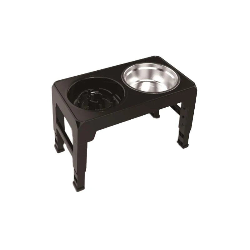 Adjustable Elevated Dog Feeder with Double Stainless Bowls