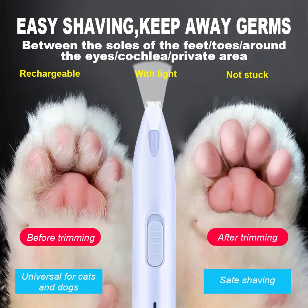 Professional Pet Hair Trimmer with LED Light