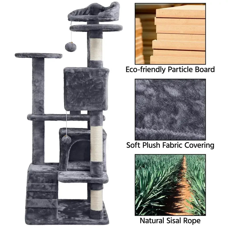 Ultimate Cat Tower Condo with Scratching Posts