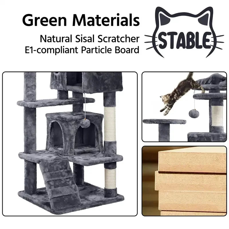 Ultimate Cat Tower Condo with Scratching Posts