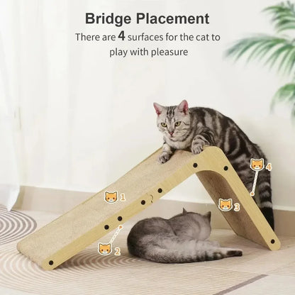 Wear-resistant Vertical Cat Scratching Post with Toy