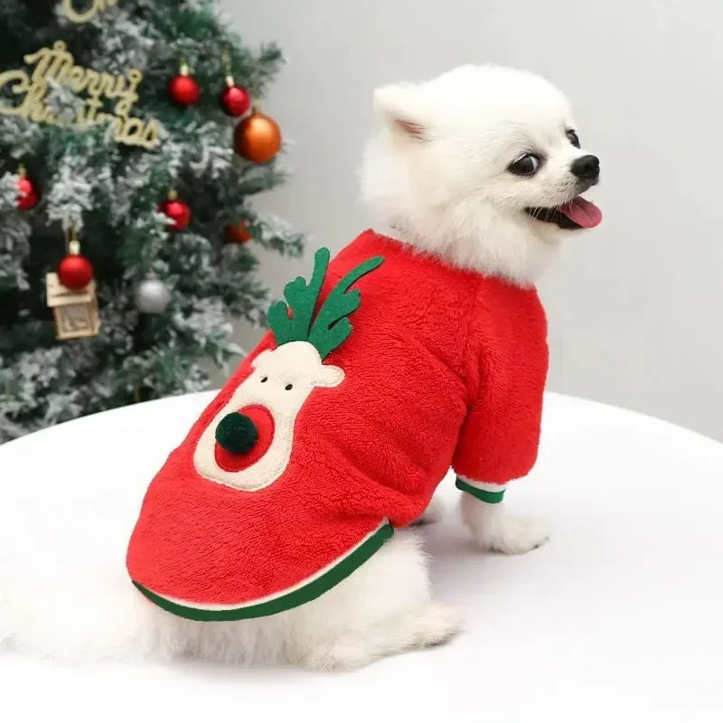 Festive Christmas Dog Clothes - Cozy Winter Hoodies