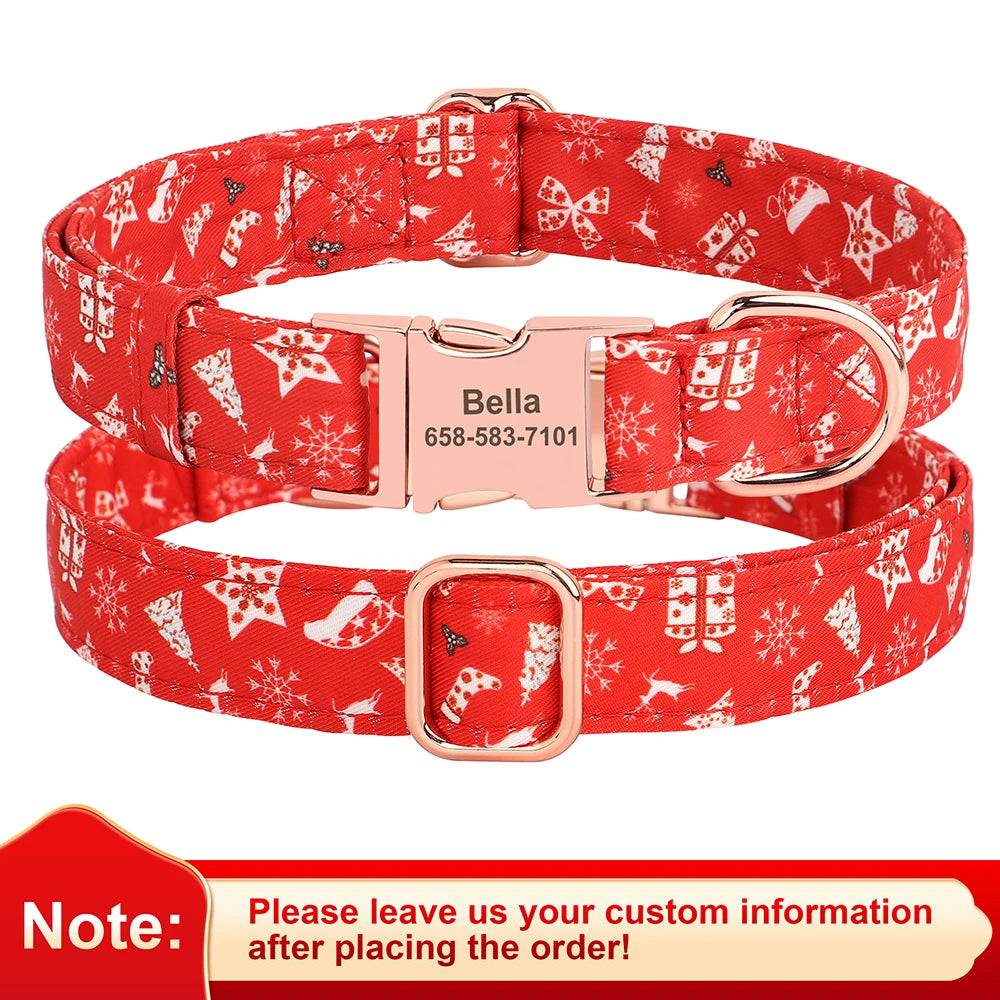 Custom Christmas Dog Collar