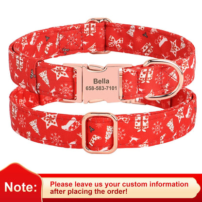 Custom Christmas Dog Collar