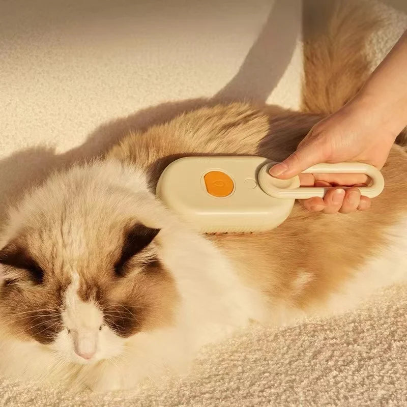 Electric Pet Cleaning Brush with Steam Spray & Massage