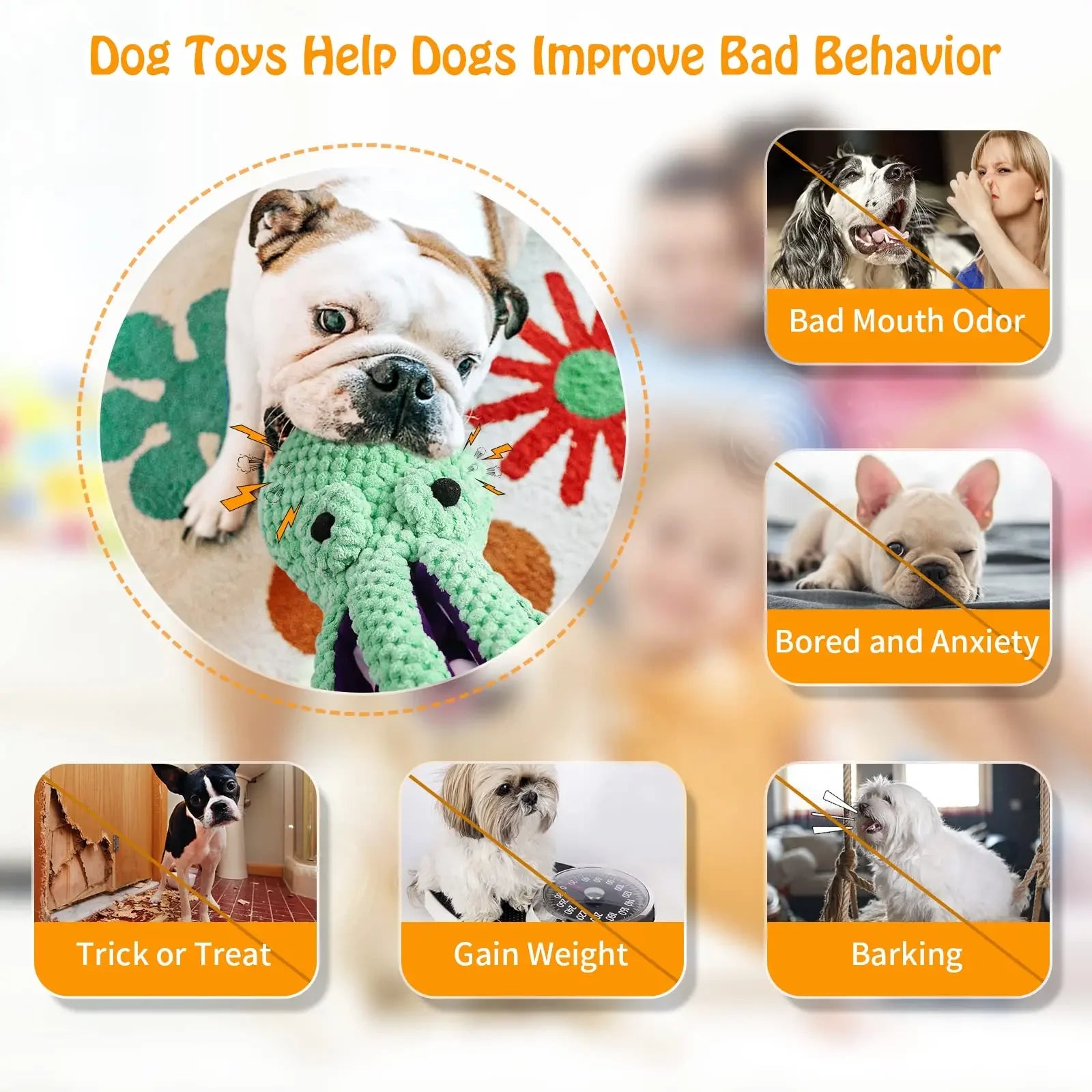 Interactive Octopus Plush Chew Toy for Dogs