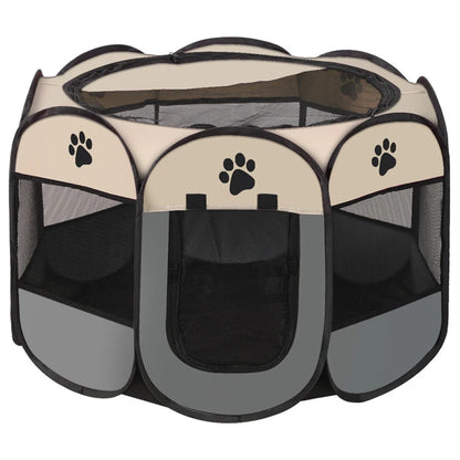 Portable Octagonal Pet Playpen with Breathable Mesh