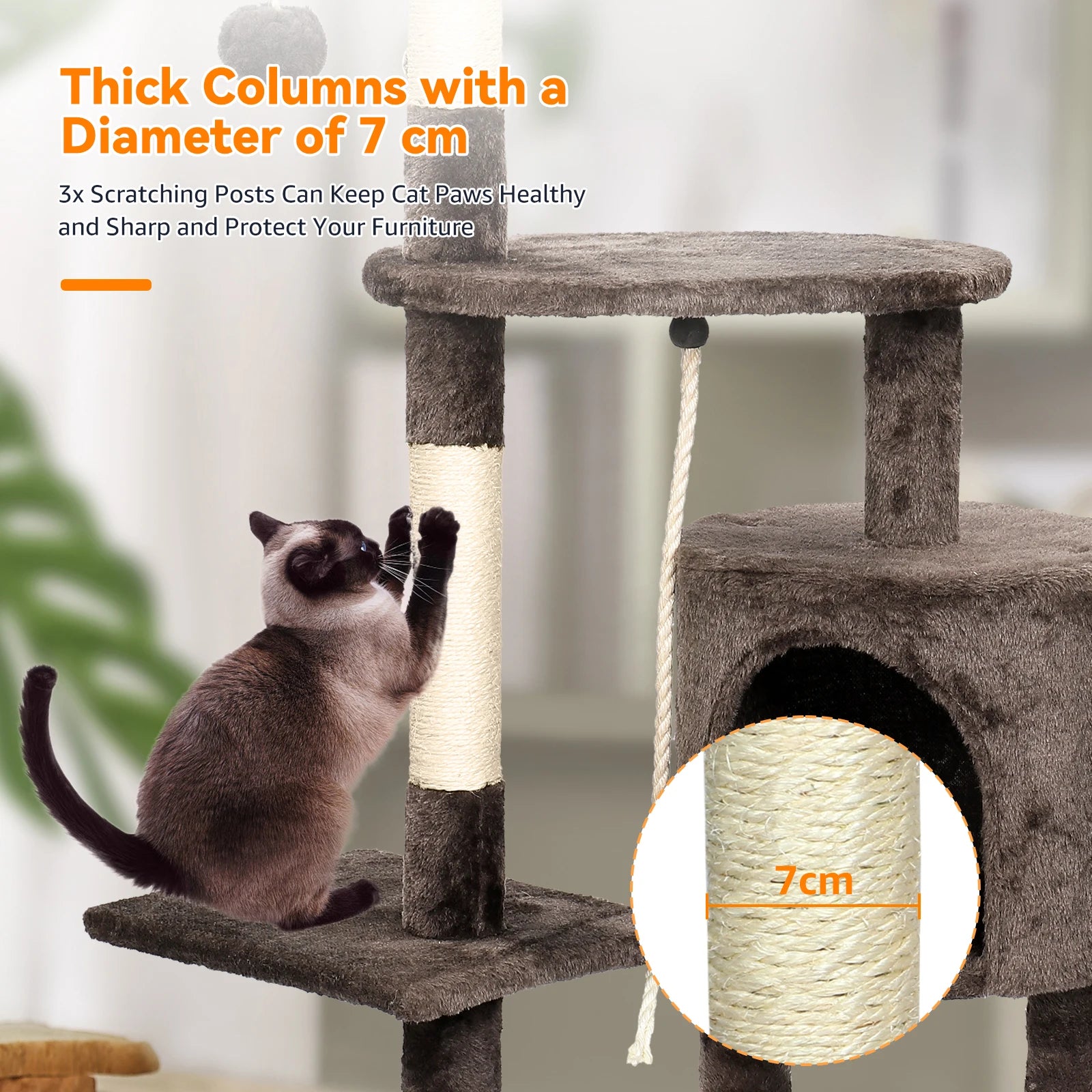 Ultimate Multi-Level Cat Tree with Scratching Posts