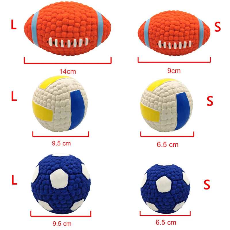 Interactive Squeaky Latex Pet Ball for Dogs