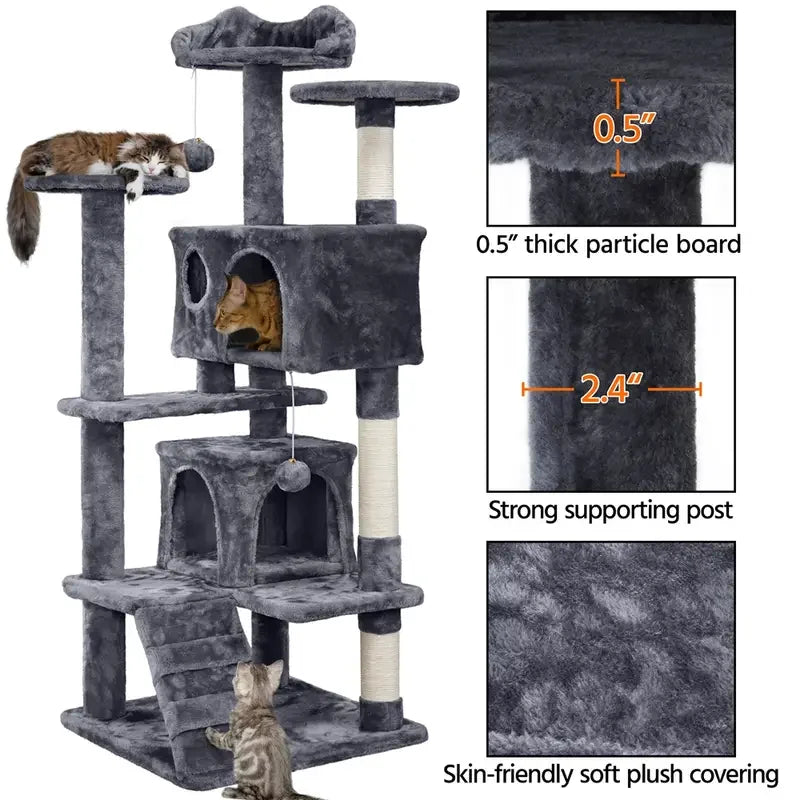 Ultimate Cat Tower Condo with Scratching Posts