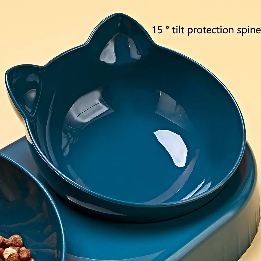 3 in 1 Cat Bowl Set with Gravity Water Feeder