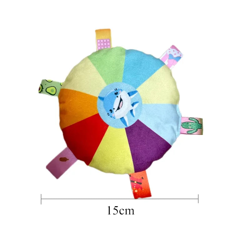 Vibrant Plush Flying Saucer Dog Toy with Bell