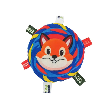 Vibrant Plush Flying Saucer Dog Toy with Bell