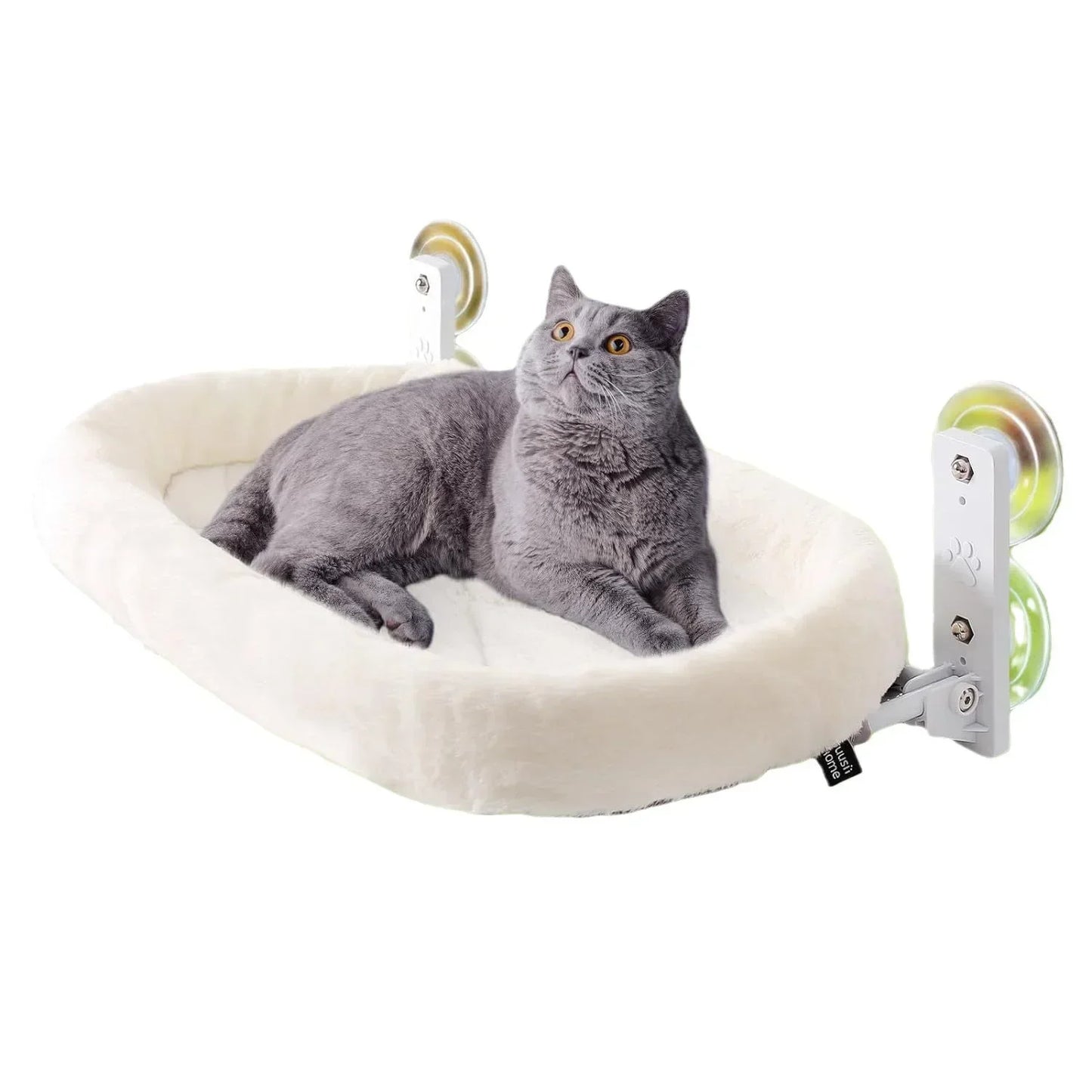 Foldable Cordless Cat Window Hammock Bed with Reversible Cover