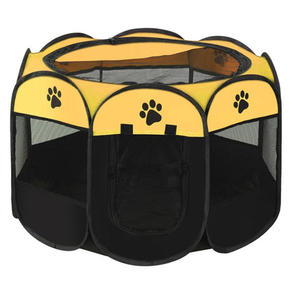 Portable Octagonal Pet Playpen with Breathable Mesh