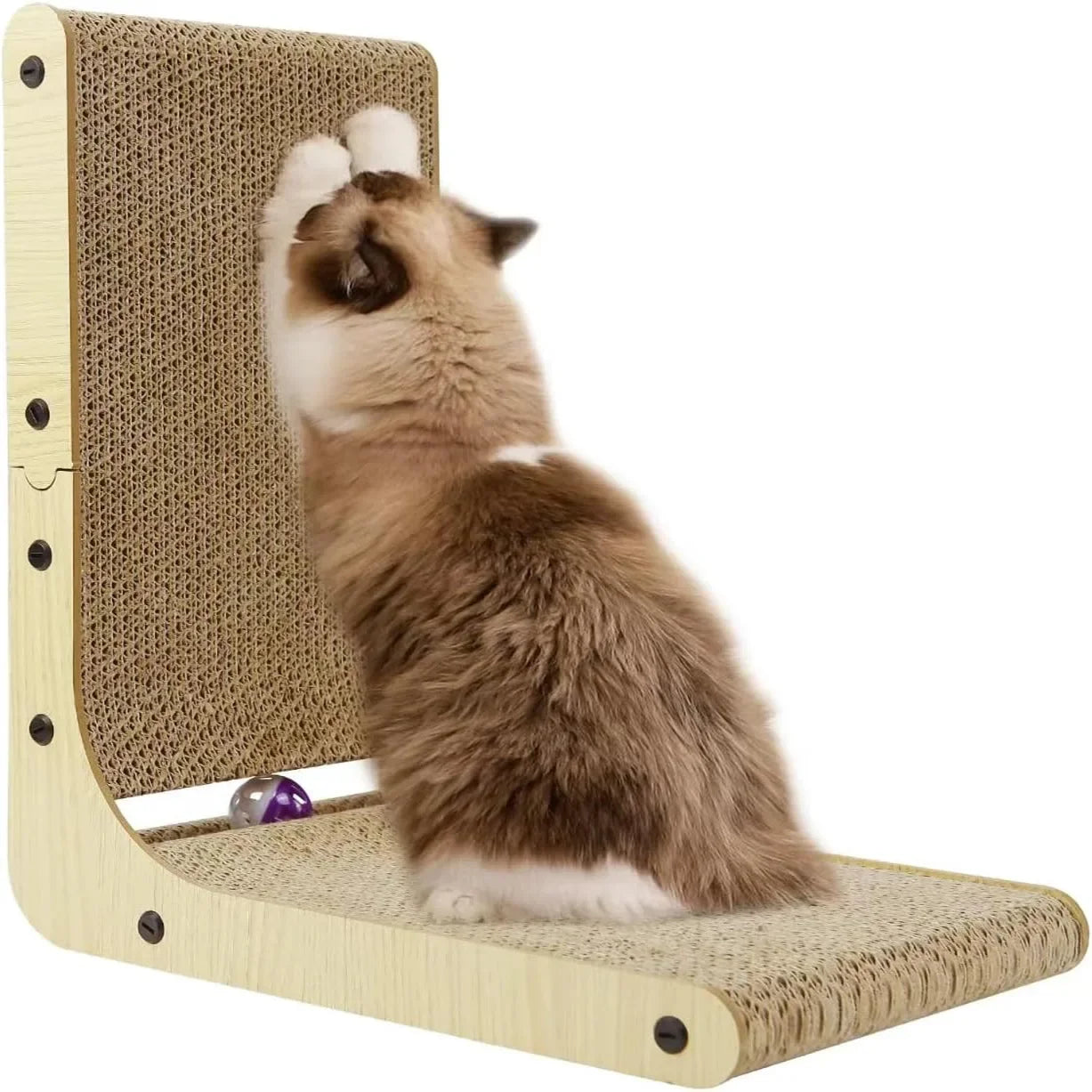 Wear-resistant Vertical Cat Scratching Post with Toy