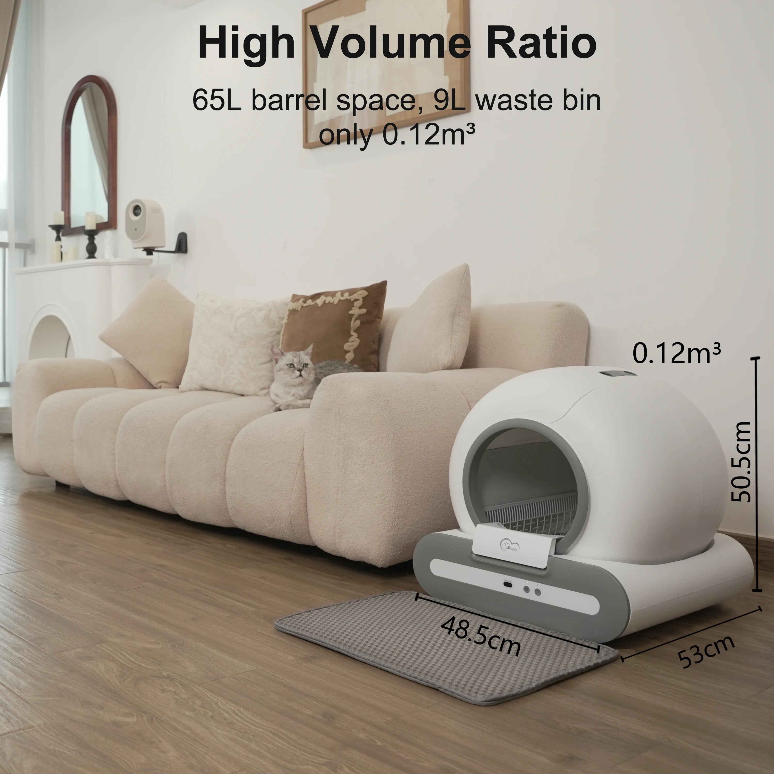 Smart Self-Cleaning Cat Litter Box with App Control