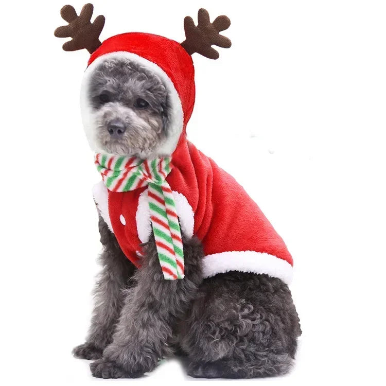 Festive Christmas Dog Clothes - Cozy Winter Hoodies