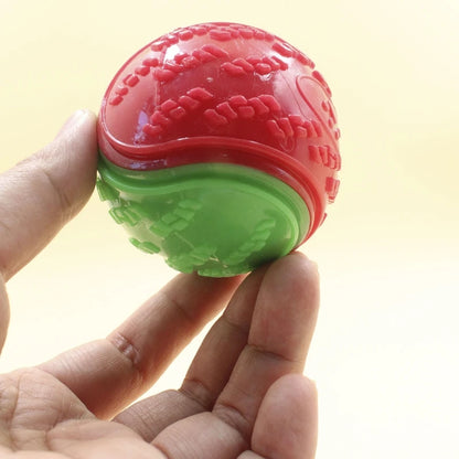 Interactive Squeaky Dog Ball for Teeth Cleaning